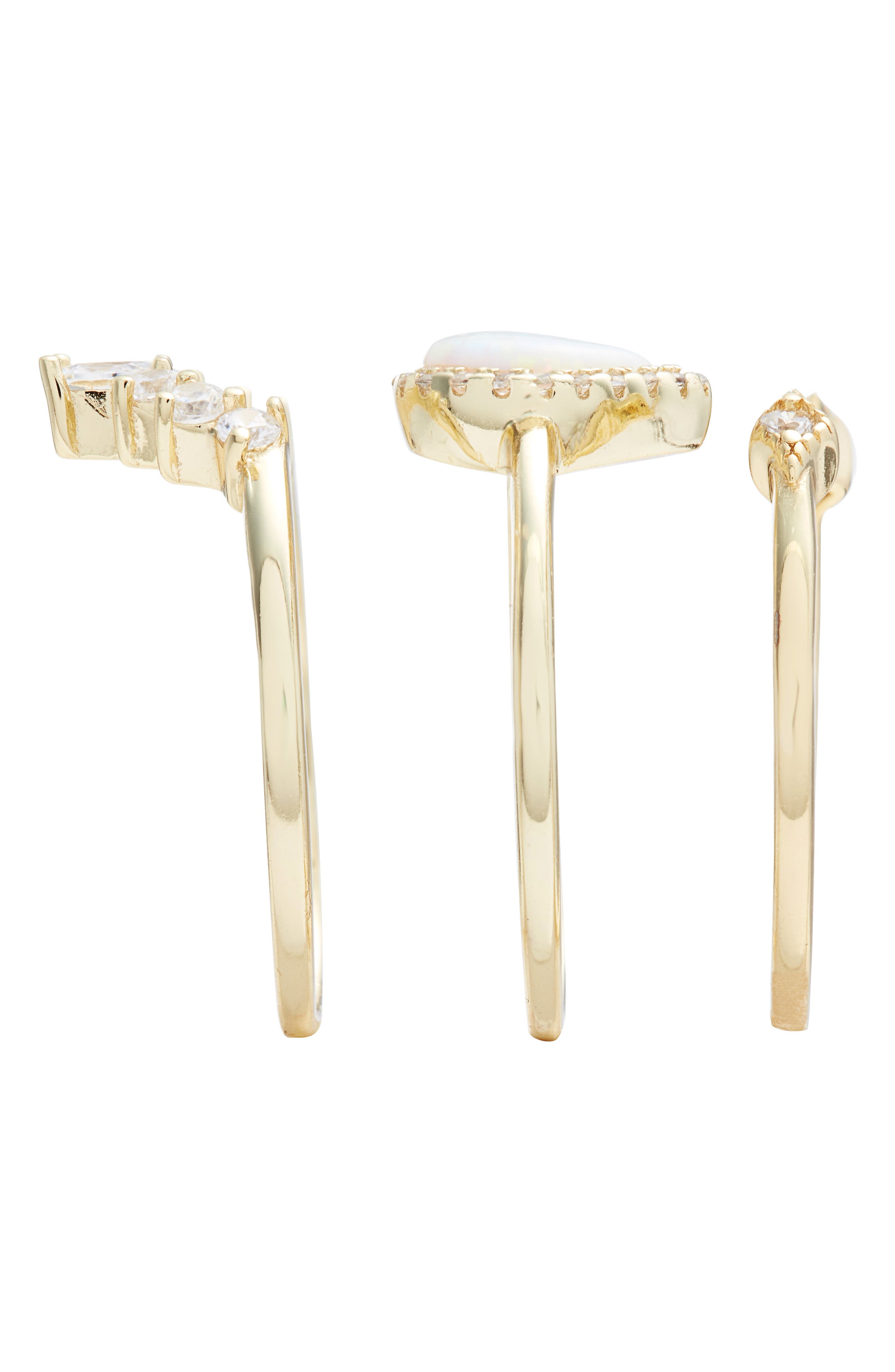 Melinda Maria Soleil Set of 3 Stacking Rings (Women) | Nordstrom