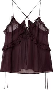 AllSaints Nyx Tiered Silk Top