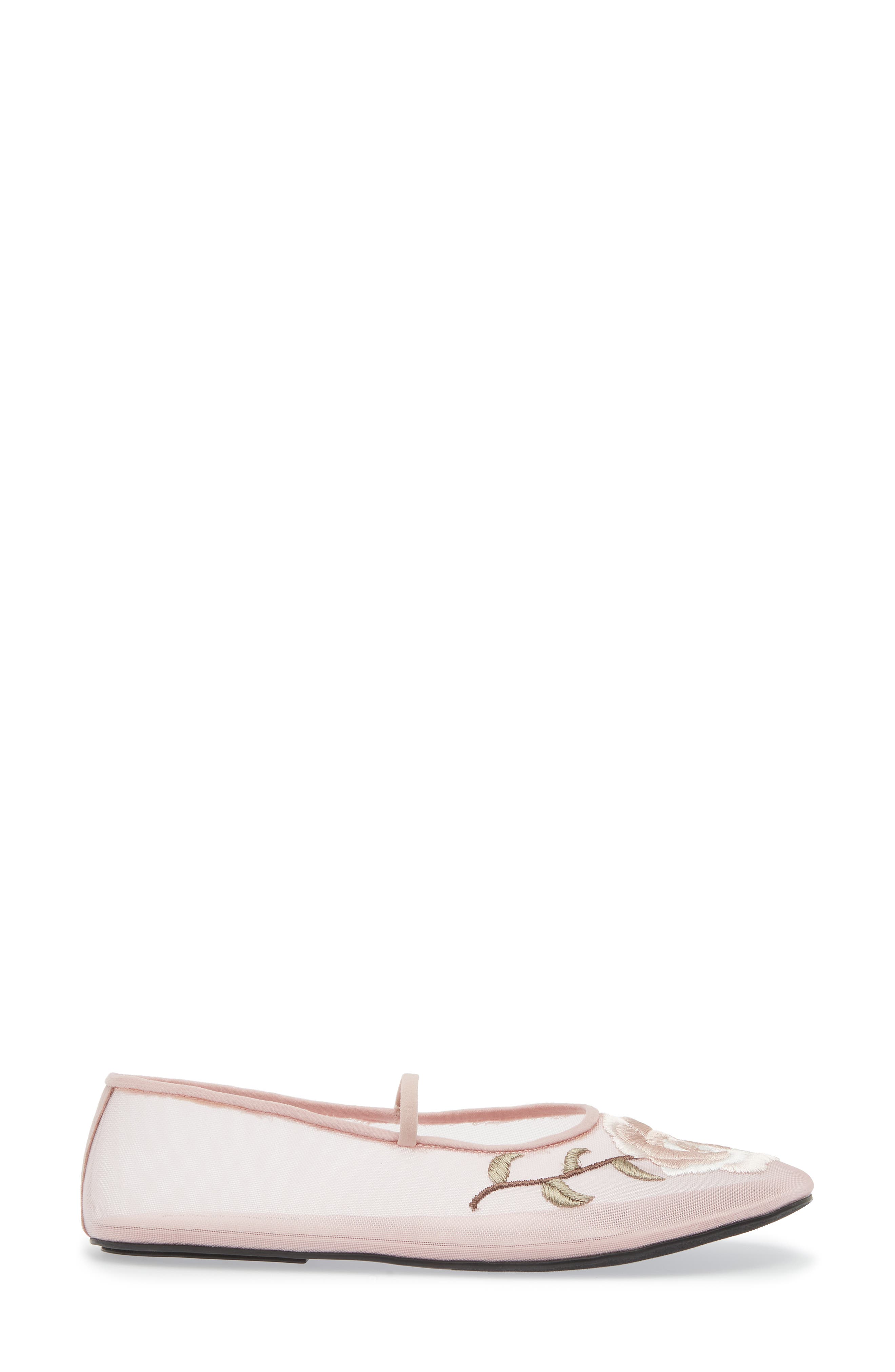 Swan Flower Mary Jane Flat, Alternate, color, PINK MULTI