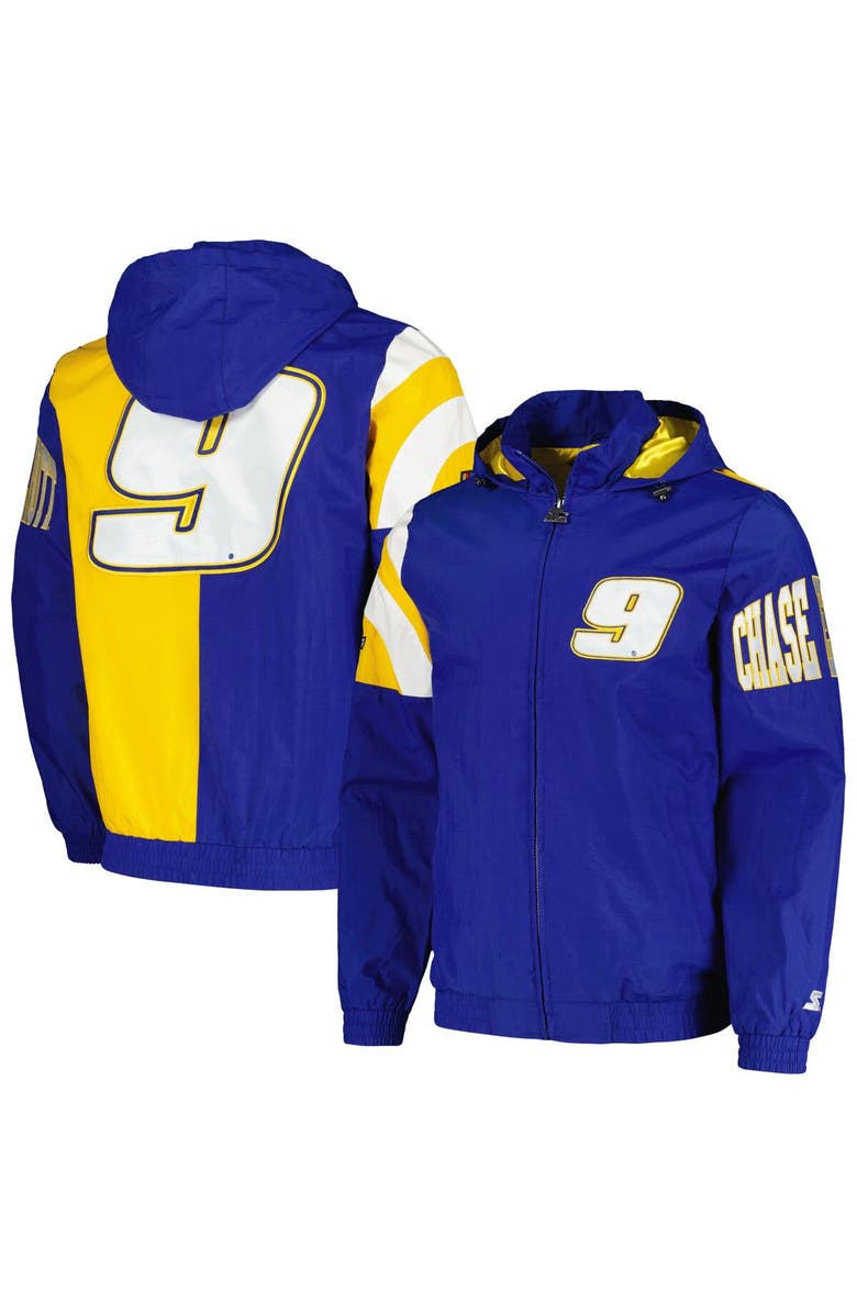 STARTER Men's Starter Royal Chase Elliott Red Zone Full-Zip Jacket, Main, color, 