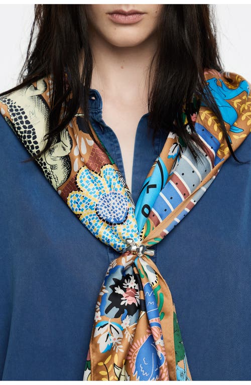 Bimba Y Lola Knot Scarf Ring In Metallic