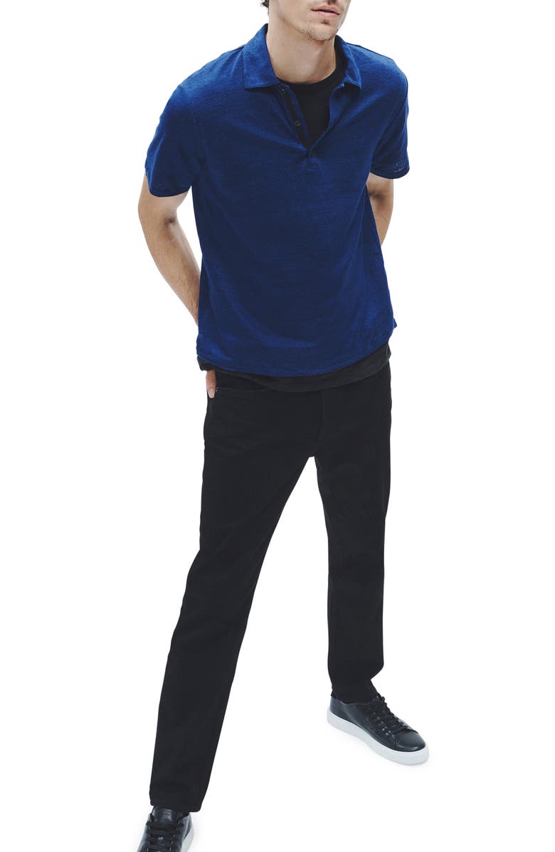 rag & bone Classic Fit Solid Slub Jersey Polo, Alternate, color, Sal