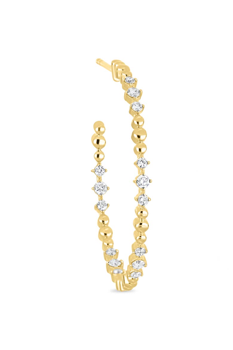 18K Gold Mykonos Natural Diamond Hoop Earrings, Alternate, color, 18K YELLOW GOLD