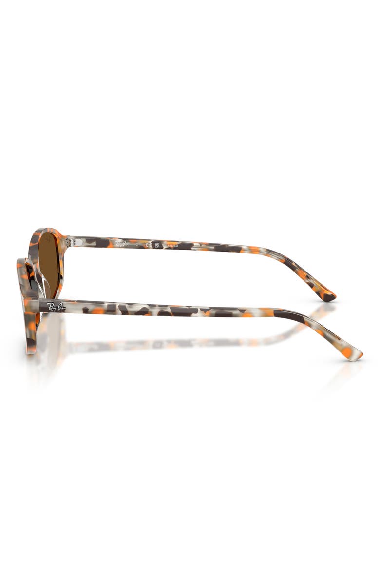 Ray-Ban 54mm Polarized Irregular Sunglasses, Alternate, color, Havana Brown Grey / Brown