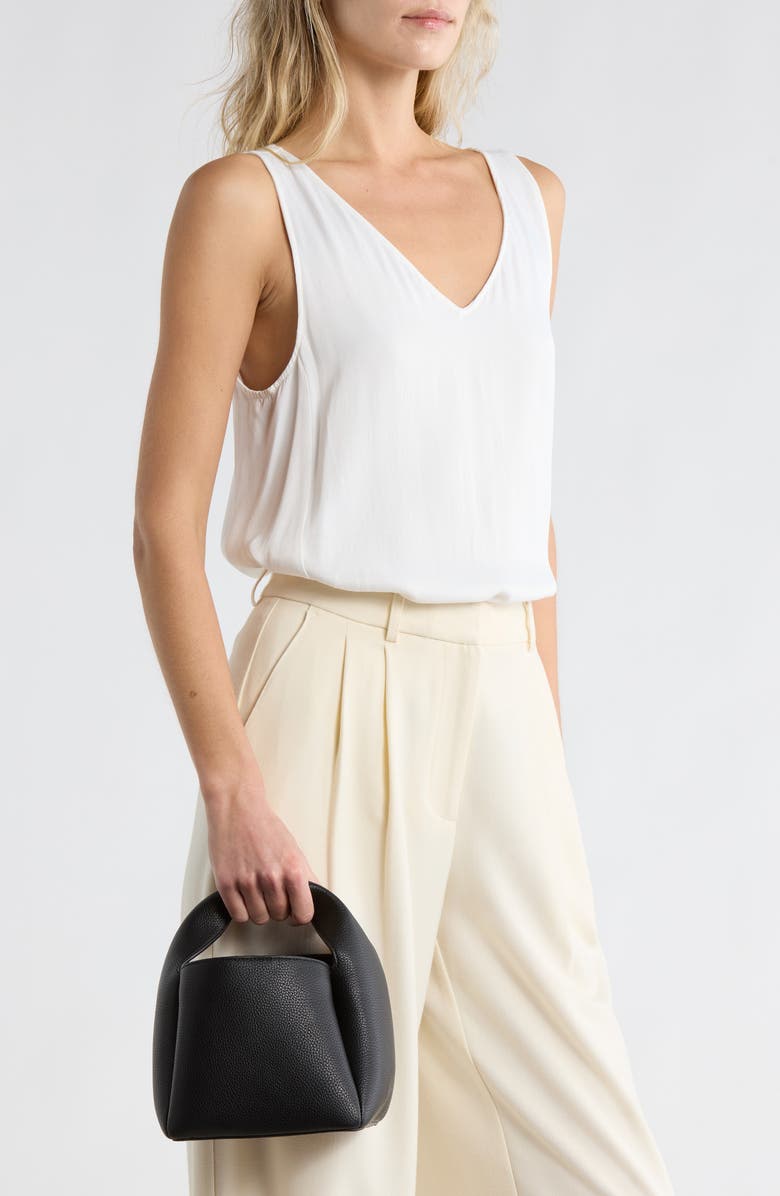 BCBG Petite Top Handle Bag with Pouch, Alternate, color, Black
