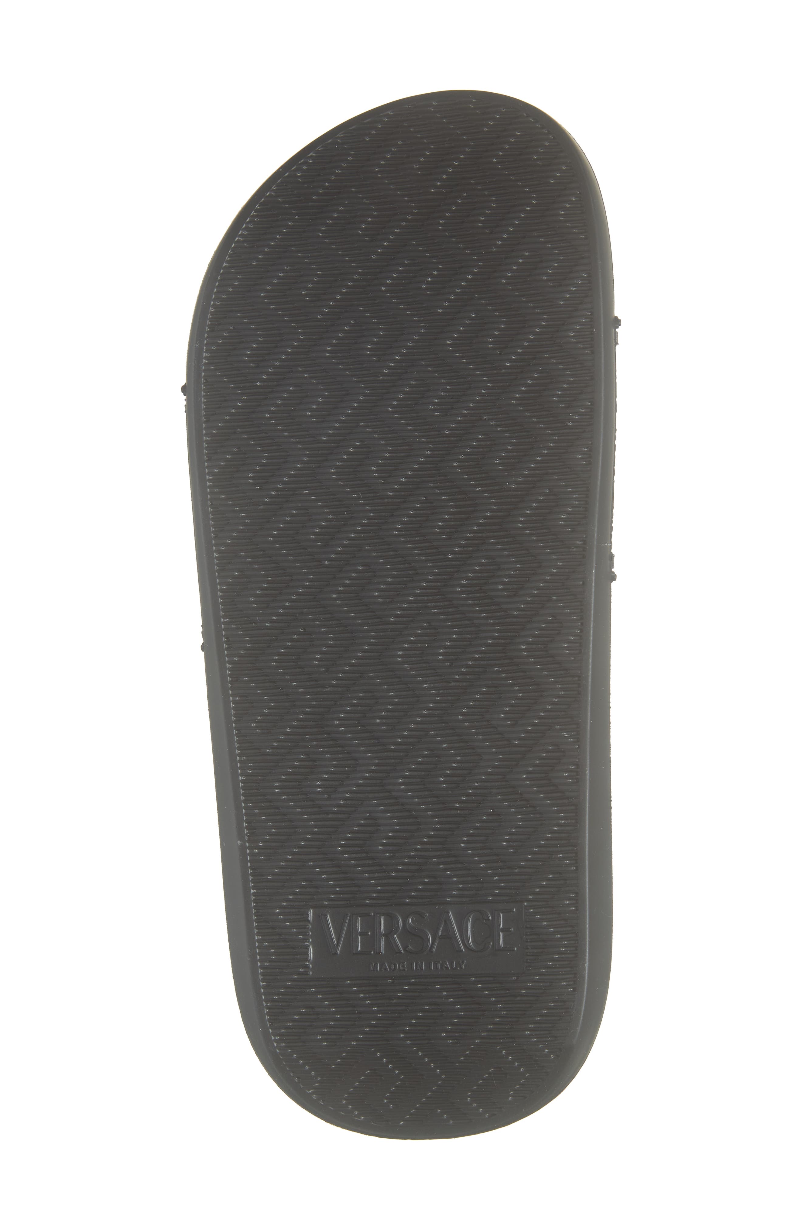 Versace Medusa Pool Slide, Alternate, color, Black