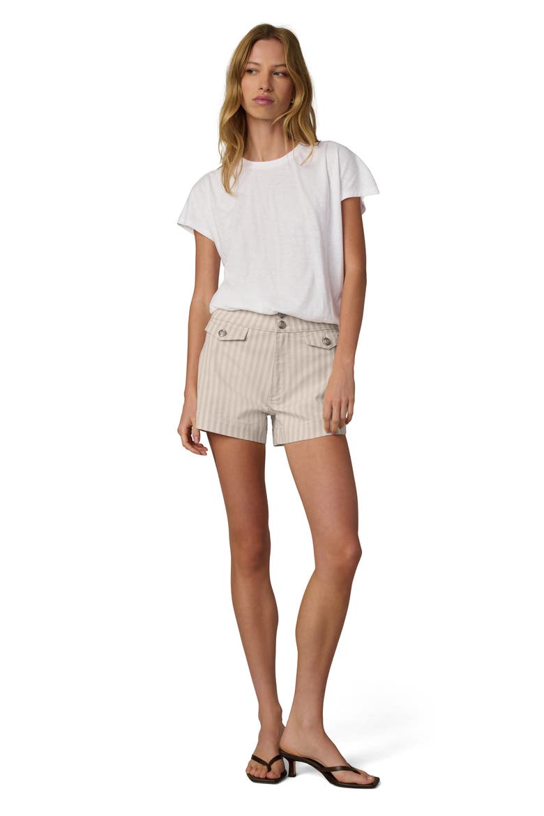 The Ellia High Waist Striped Shorts, Alternate, color, NATURAL STRIPE