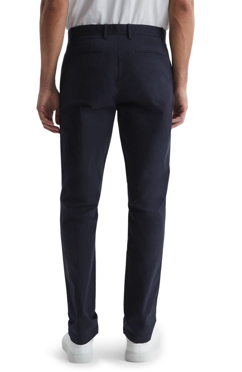 Reiss Pitch Stretch Cotton Pants, Alternate, color, Navy
