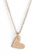 Nashelle 14k-Gold Fill Initial Mini Heart Pendant Necklace