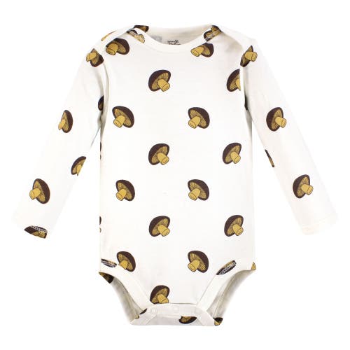 Touched By Nature Organic Cotton Long-sleeve Bodysuits In Multi
