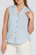 NYDJ Gabrielle Sleeveless Camp Shirt