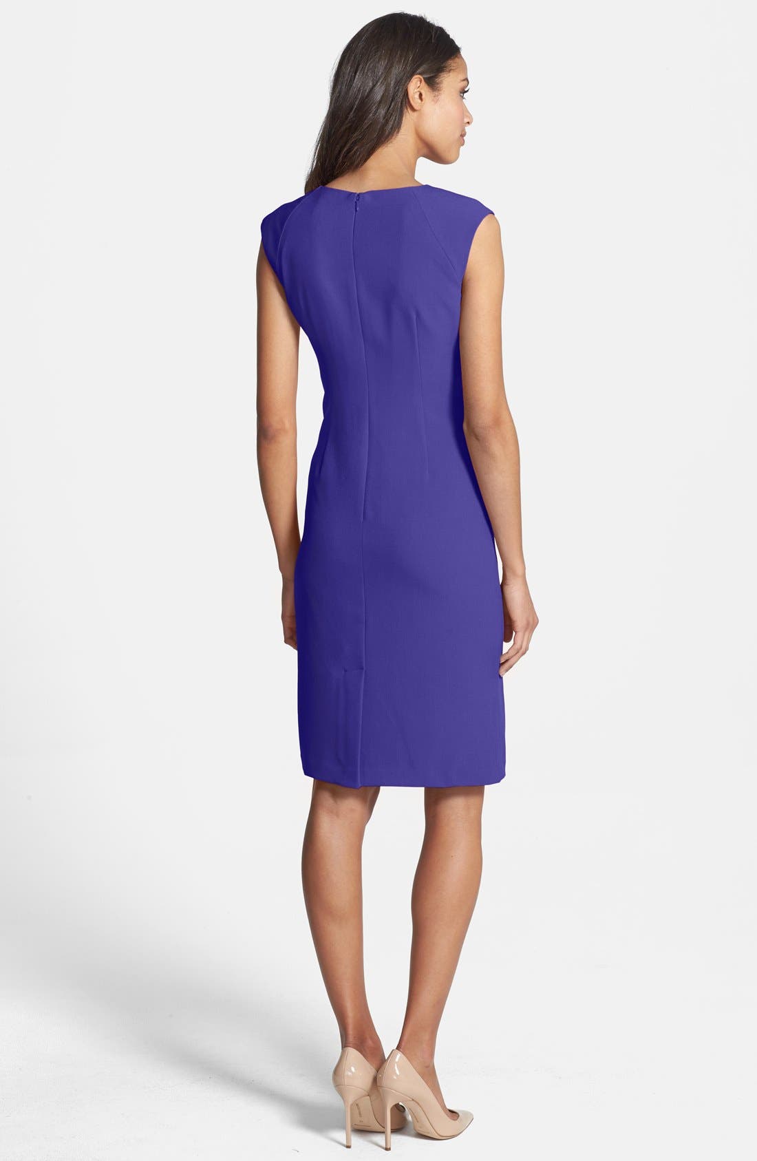 Adrianna Papell Pleated Crepe Dress (Women) | Nordstrom