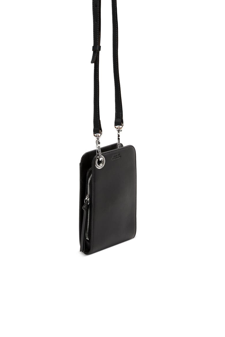 Lani Leather Phone Pouch, Alternate, color, BLACK 01