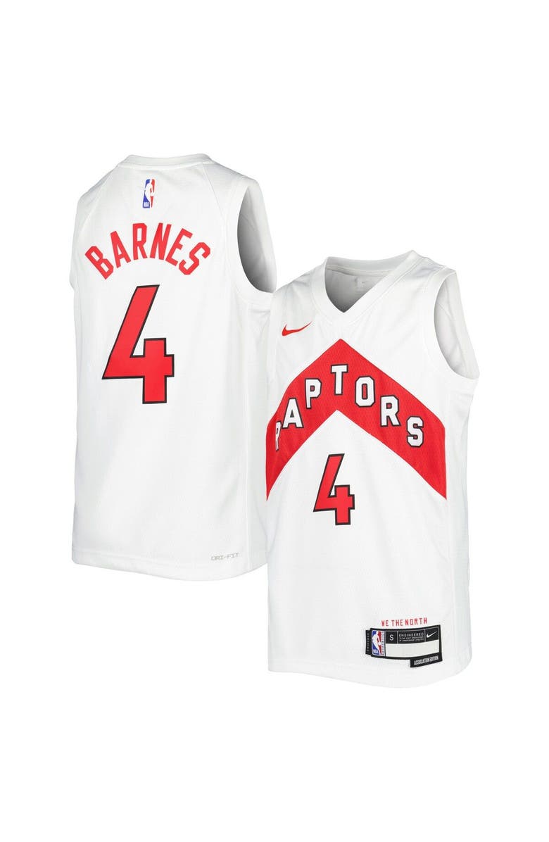 Nike Youth Nike Scottie Barnes White Toronto Raptors Swingman Jersey - Association Edition, Main, color, White
