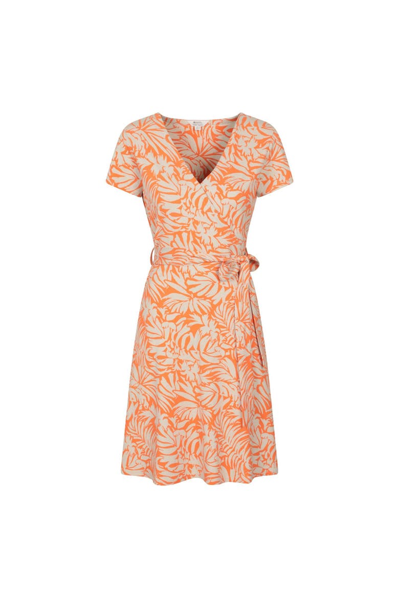 Santorini Patterned Jersey Uv Protection Dress, Main, color, Orange