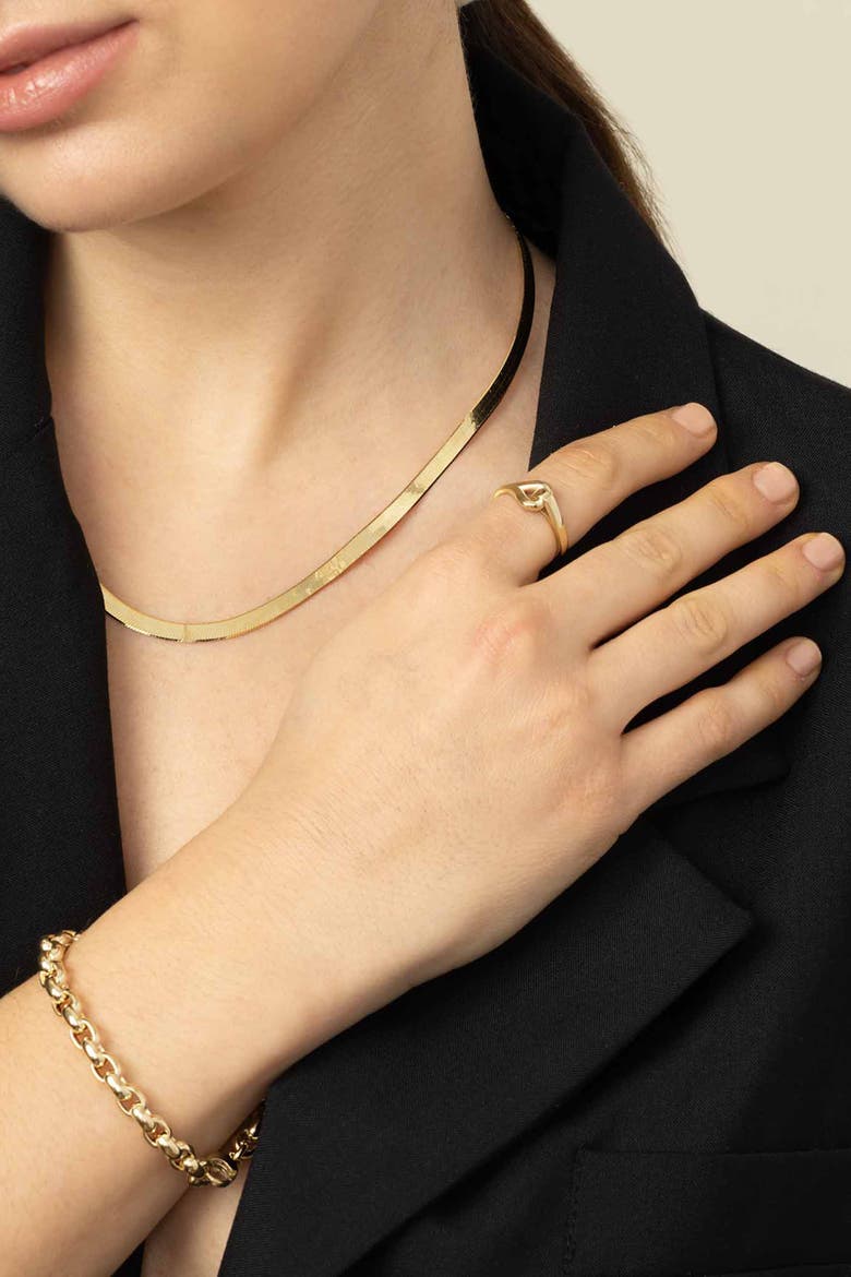14K Gold Forever Linked Ring, Alternate, color, Yellow Gold