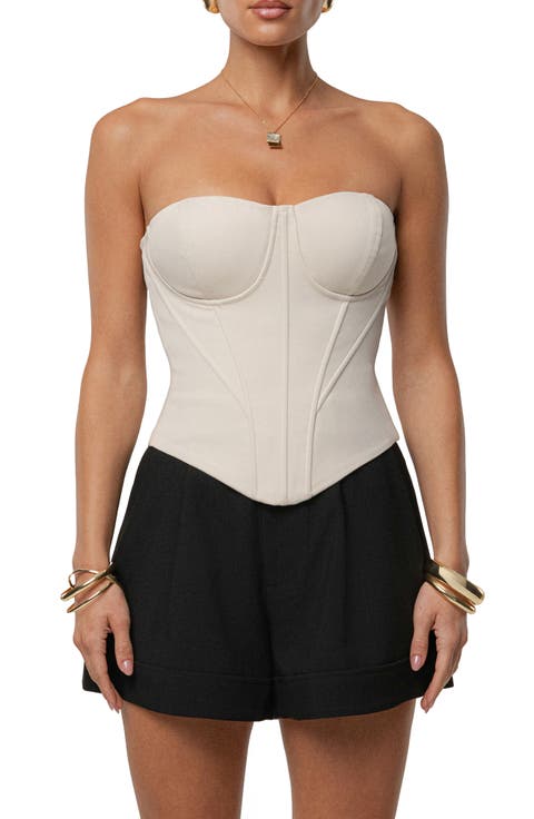 Sunset Tides Strapless Corset Top