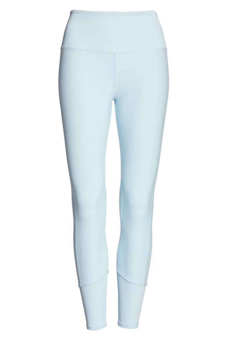 7/8 High Waist Lounge Leggings, Alternate, color, POWDER BLUE HEATHER
