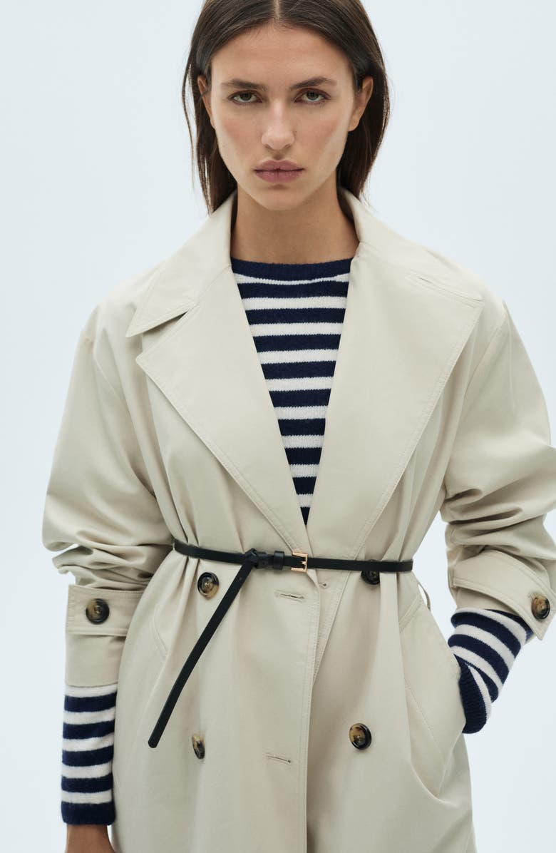 MANGO Stripe Long Sleeve Midi Sweater Dress, Alternate, color,