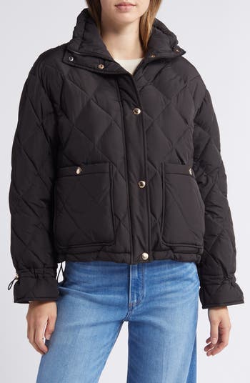 Sam on sale Edelman Pre-Mold Hooded Quilted Short Jacket