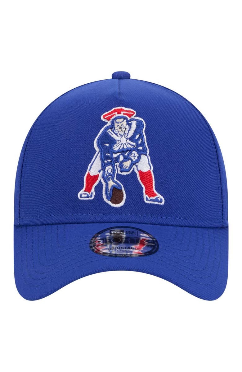 New Era Men's New Era  Royal New England Patriots A-Frame 9FORTY Adjustable Hat, Alternate, color, 