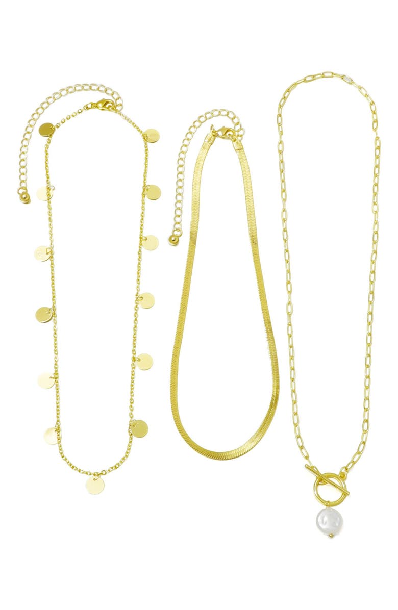 Adornia Set of 3 Assorted Chain Necklaces, Alternate, color, 