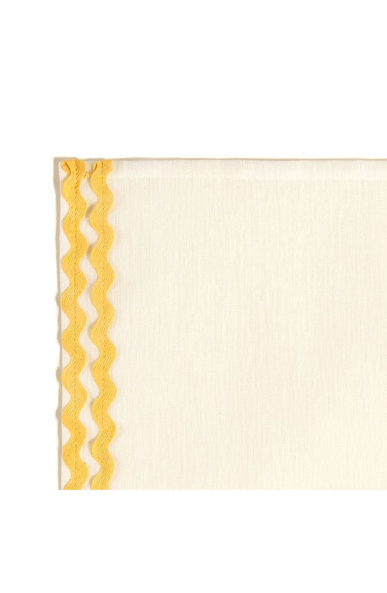 Zsa Zsa Zsu Nilufer Rick Rack Embroidered 100% Linen Placemat Set Of 4, Alternate, color, Beige