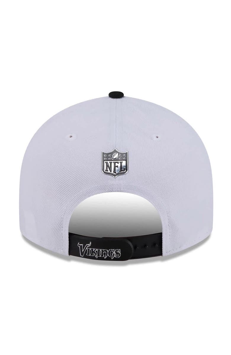 New Era Men's New Era  White/Black Minnesota Vikings 2026 NFL Draft Pre-Curved 9FIFTY Snapback Hat, Alternate, color, White