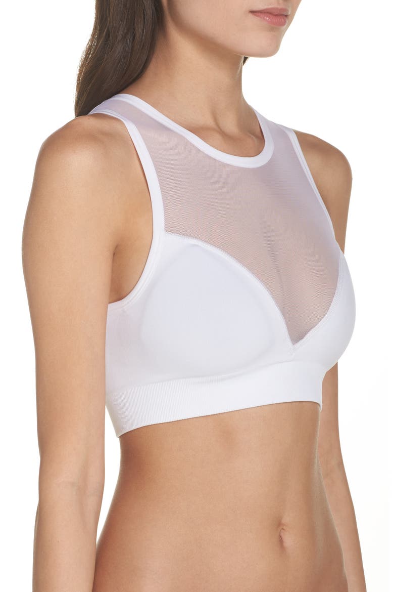 In the Lead Sports Bra, Alternate, color, WHITE