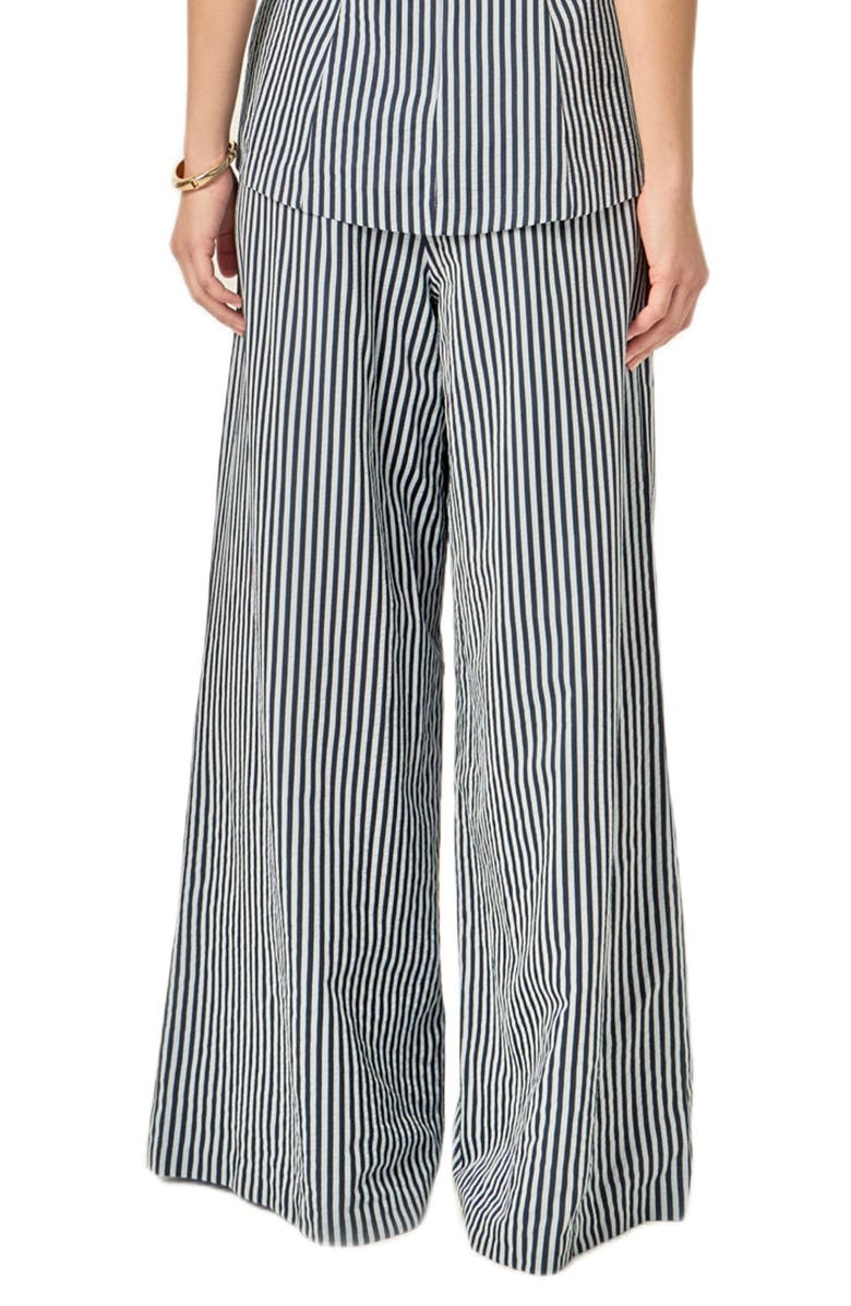 English Factory Stripe Wide Leg Pants, Alternate, color, Blue Multi Combo