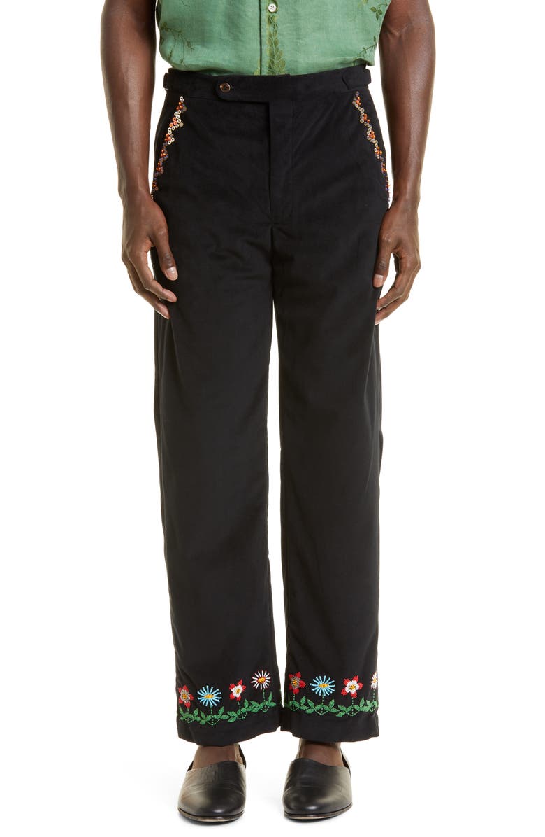 Bode Beaded Garden Vine Trousers | Nordstrom