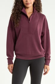 Zella Soft Luxe Half Zip Pullover
