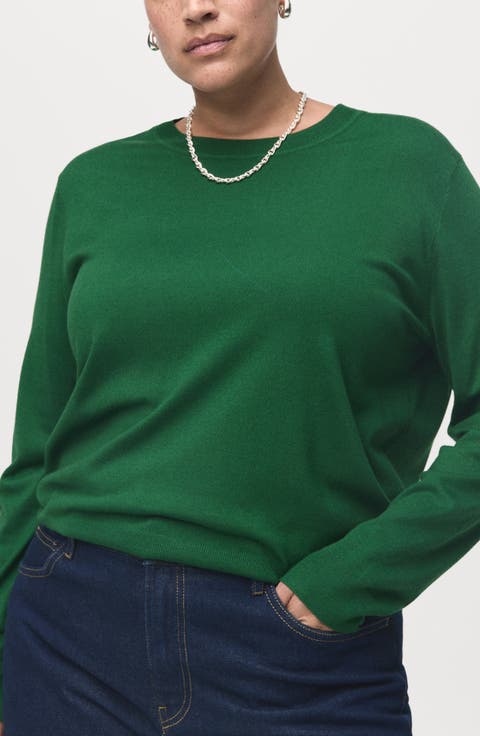 Fine Knit Crewneck Sweater (Regular & Plus)