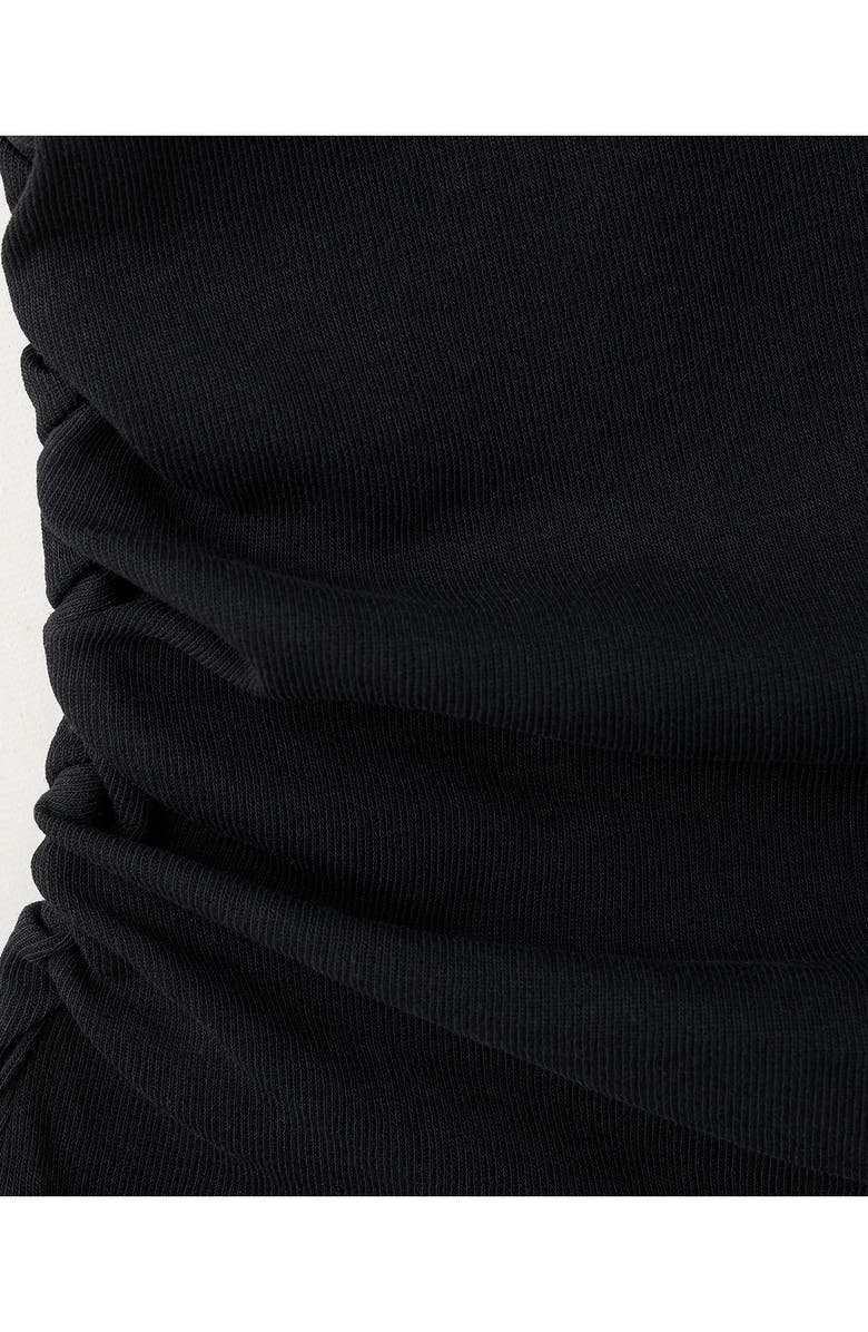 MANGO Featuring Hailey Bieber Ruched Cotton Top, Alternate, color, 
