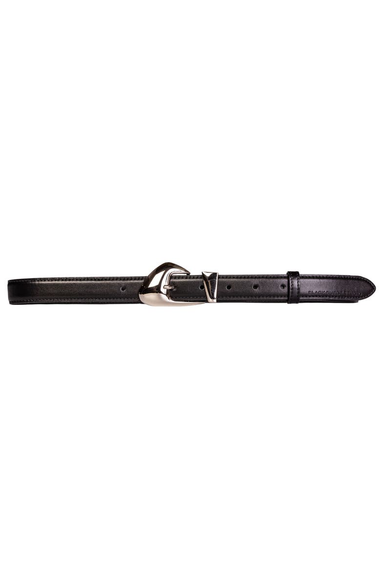 BLACK SUEDE STUDIO Slim Arrow Belt, Main, color,