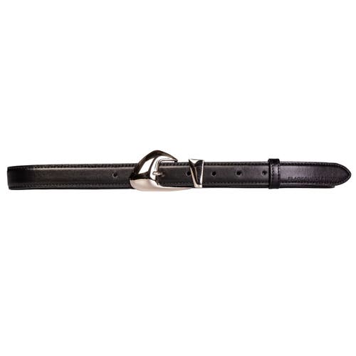 Black Suede Studio Slim Arrow Belt In Multi