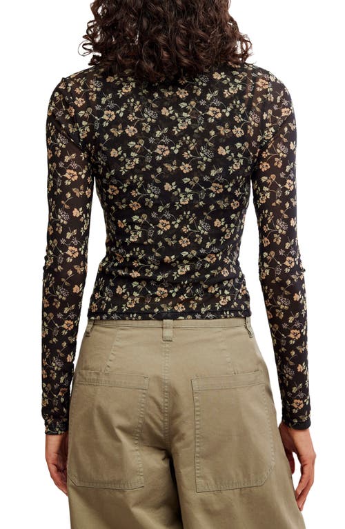 FREE PEOPLE FREE PEOPLE TWOSIE FOR ONE FLORAL MESH TANK & CARDIGAN SET