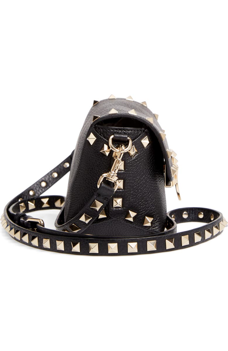 Valentino Garavani Rockstud Mini Calfskin Leather Crossbody Bag, Alternate, color,