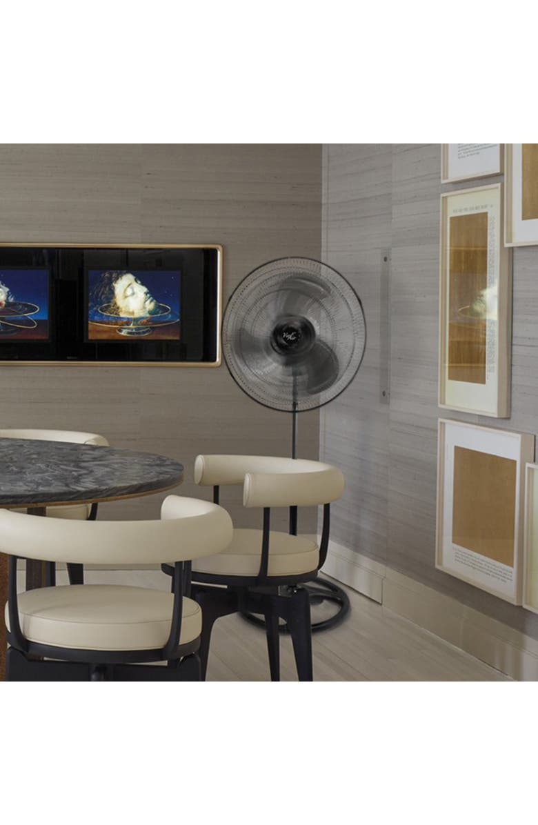 Vie Air 18 Inch Industrial Heavy Duty Pedestal Oscillating Metal Stand Fan, Alternate, color, Black