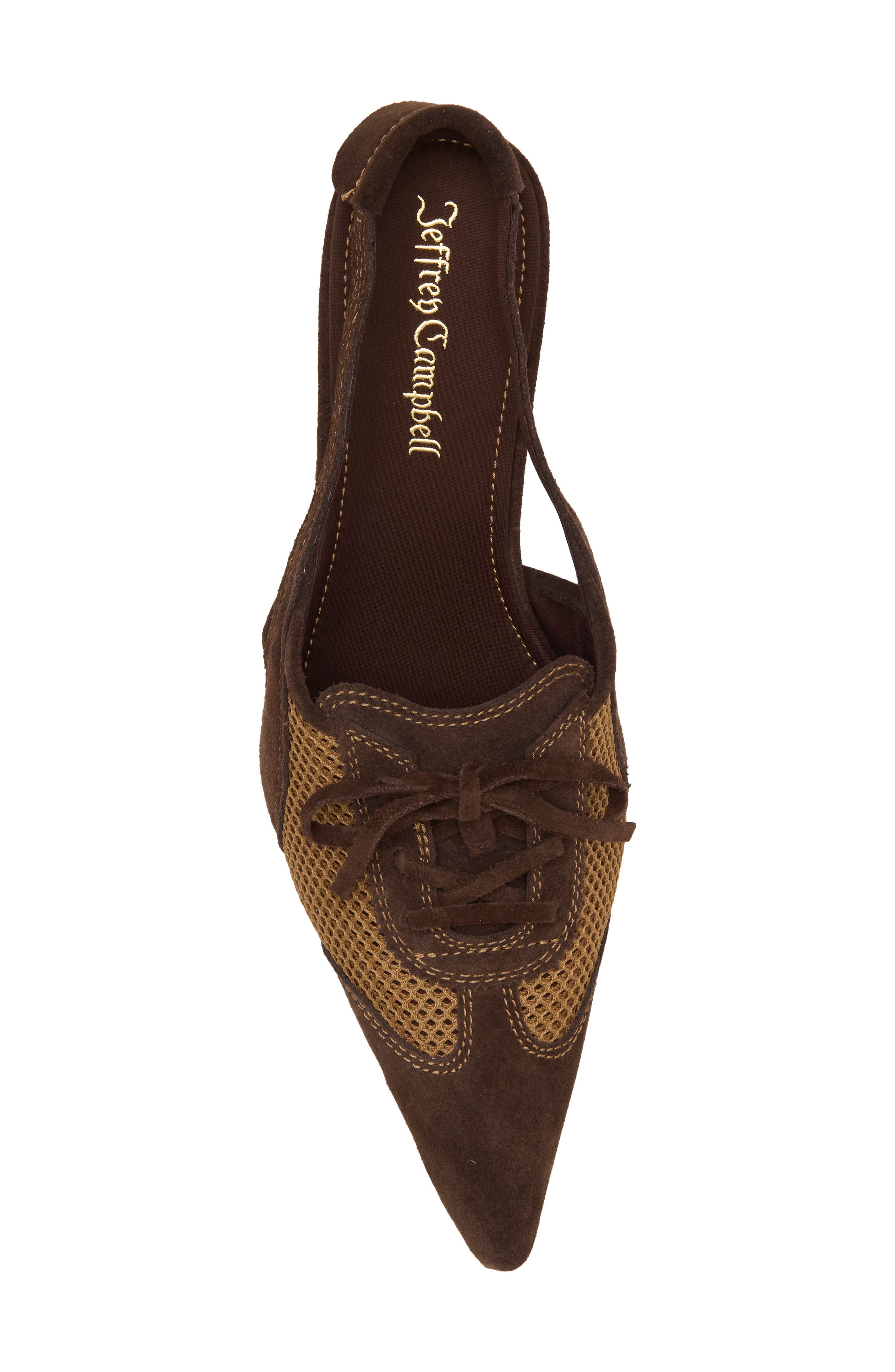 Laces Leather Slingback Pump, Alternate, color, NATURAL BROWN COMBO
