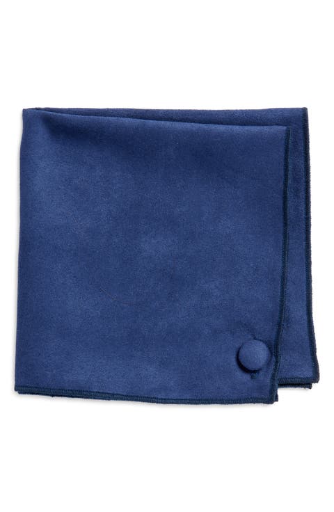Solid Sueded Cotton Pocket Square