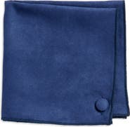 CLIFTON WILSON Solid Sueded Cotton Pocket Square
