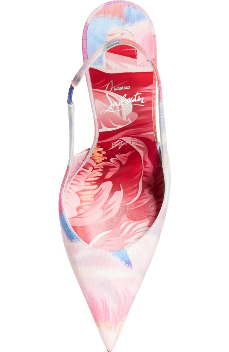Christian Louboutin Miss Z Pointed Toe Slingback Pump, Alternate, color, Multi/ Lin Multi