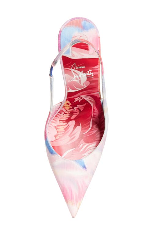 Christian Louboutin Miss Z Pointed Toe Slingback Pump In Multi