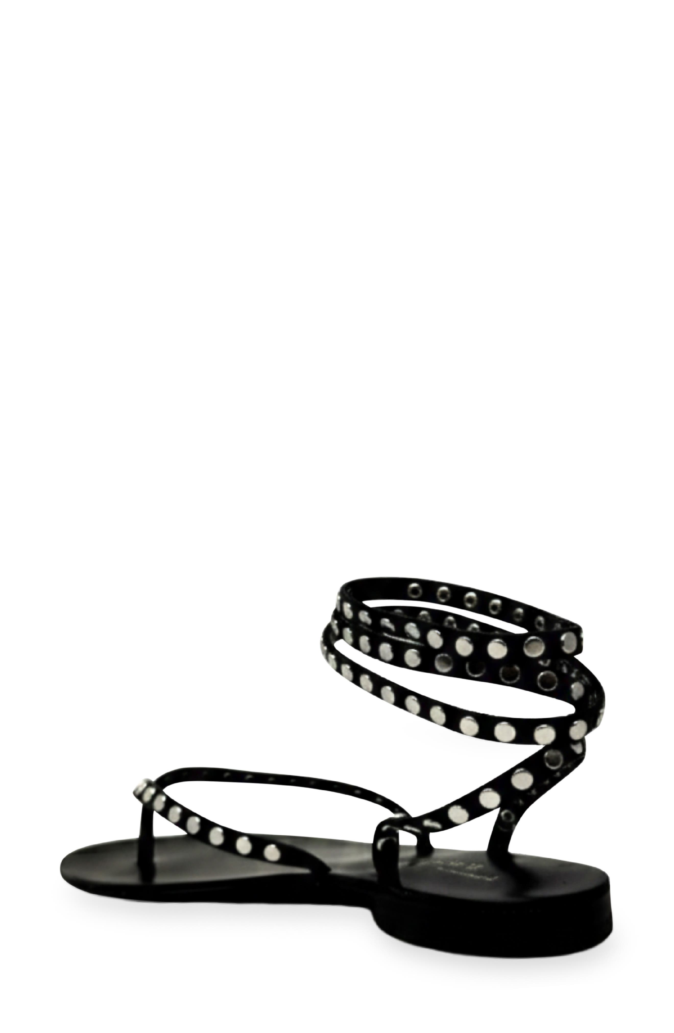 SHUSHOP Bibi Ankle Strap Sandal, Alternate, color, Black