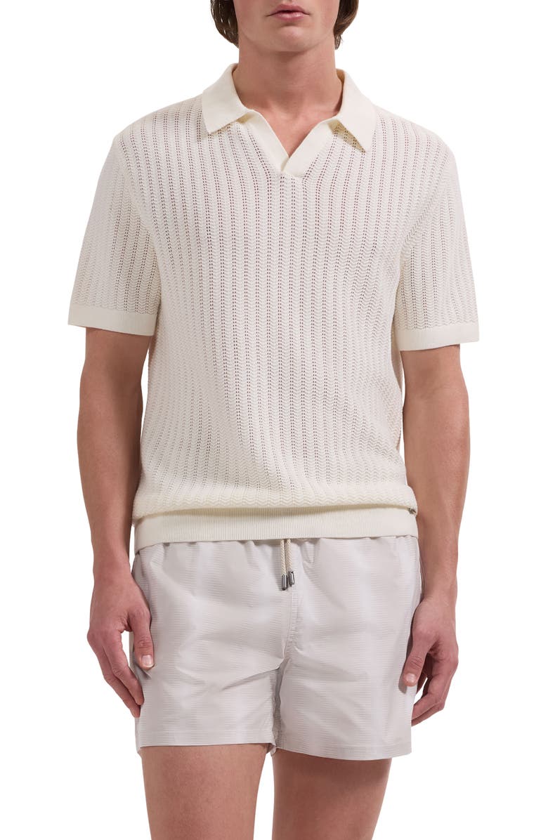 Bugatchi Cruz Print Swim Trunks, Main, color, Almond