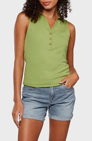 matty m. Eliza Polo Tank Top