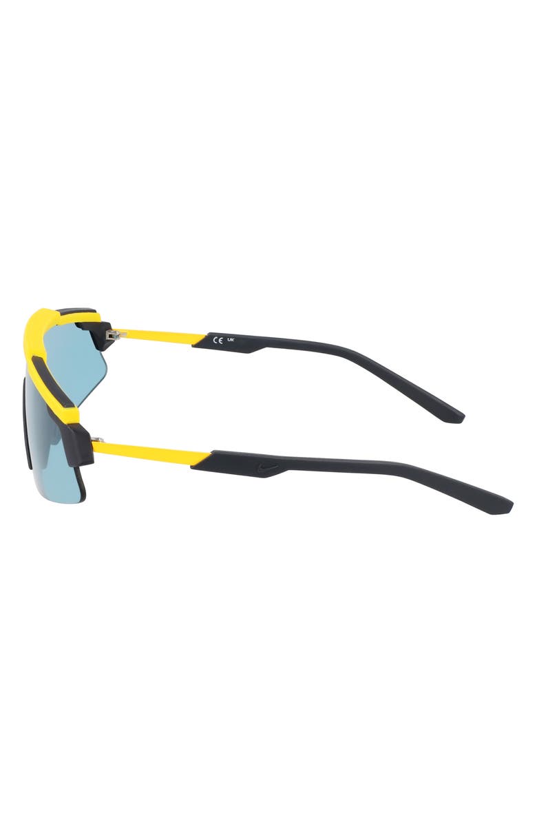 Nike Marquee 66mm Oversize Shield Sunglasses, Alternate, color, Laser Orange/Teal