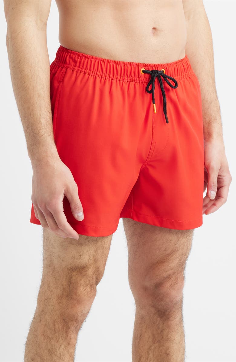 Save The Duck Demna Swim Trunks, Alternate, color, Jack Red