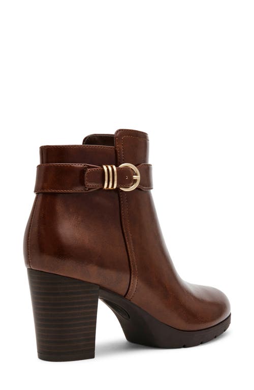 Anne Klein Rumor Platform Bootie In Brown